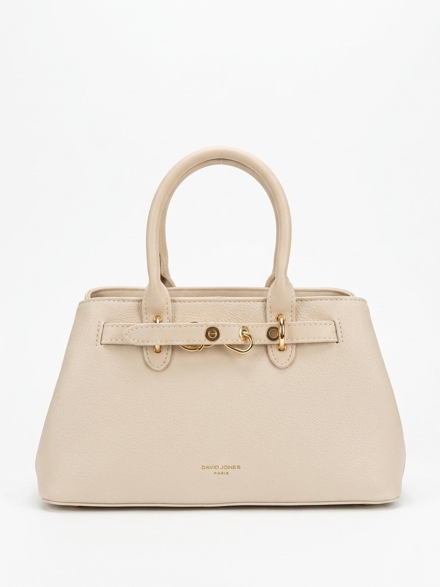 Sac bordeaux élégant de la marque DAVID JONES aux détails dorés