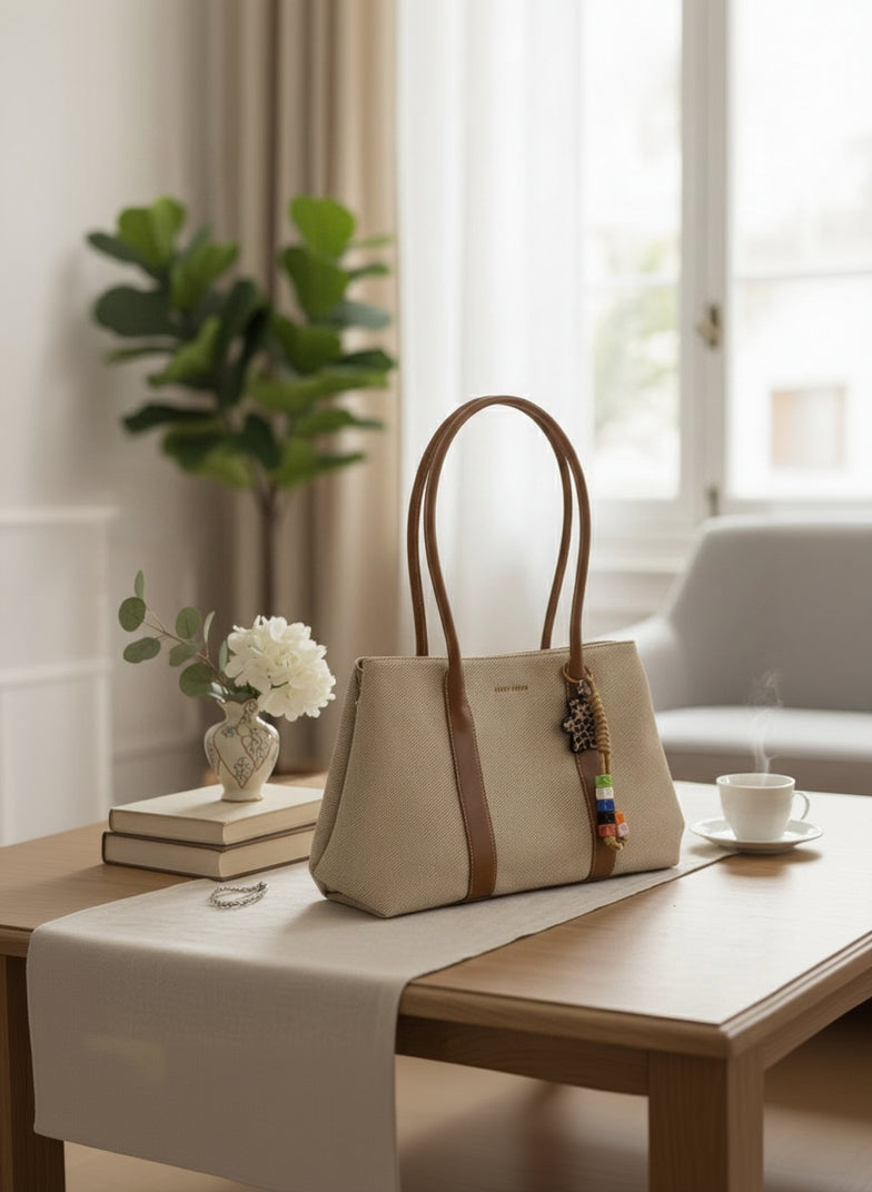 sac de cours beige beau