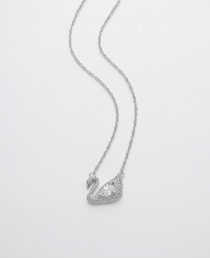 collier swan argenté