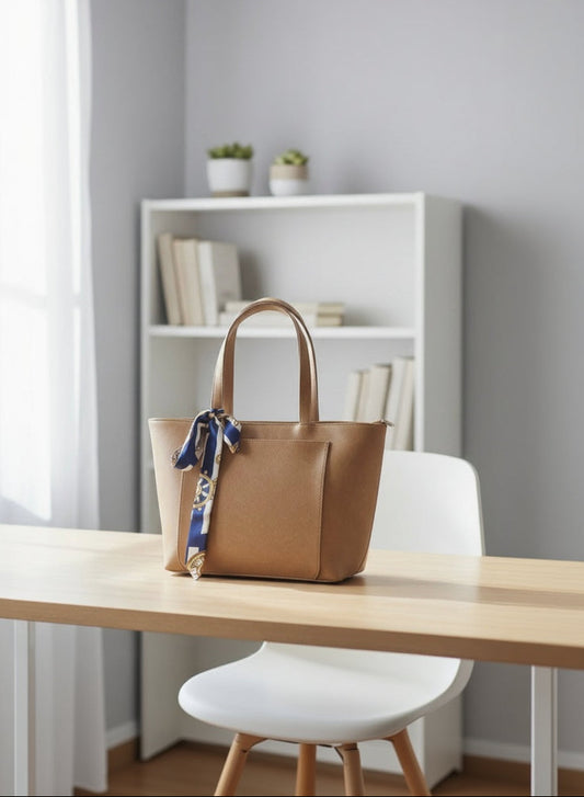 sac de cours grand et beige chic