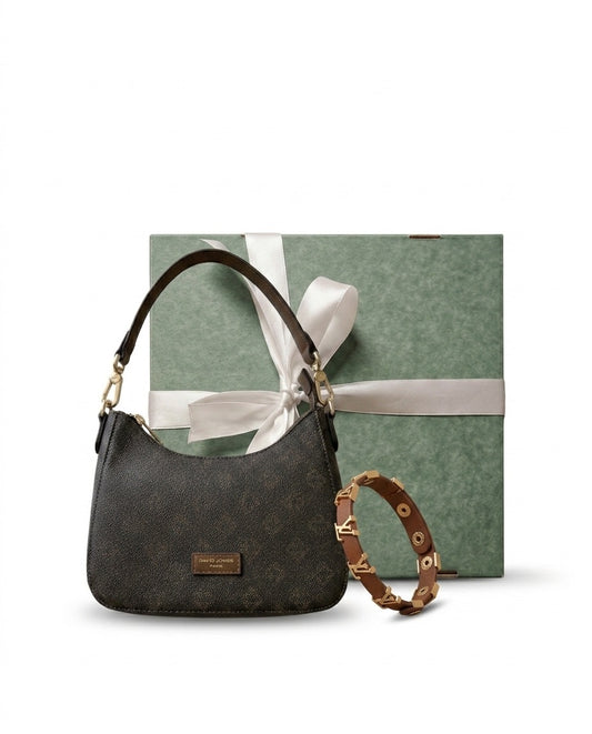 bundle ou lot comportant un sac, bracelet et packaging tendance