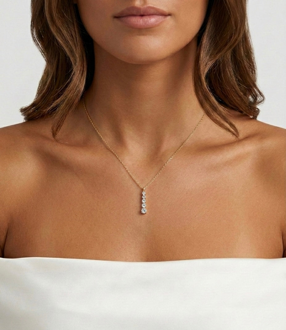 Collier grace en acier inoxydable en cascade