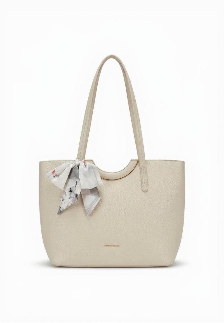 sac de cours spacieux beige clair et crémeux