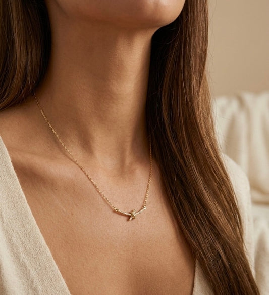 collier tiffany en acier inoxydable doré