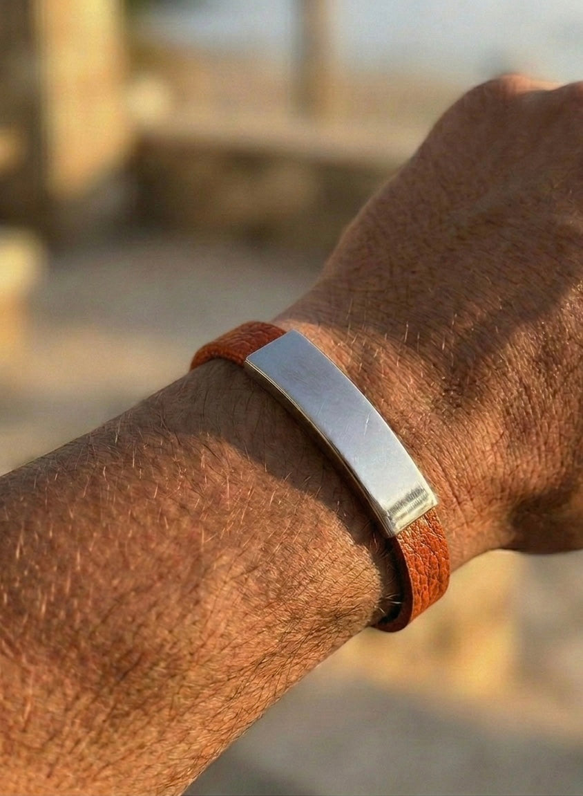 bracelet orange pour hommes